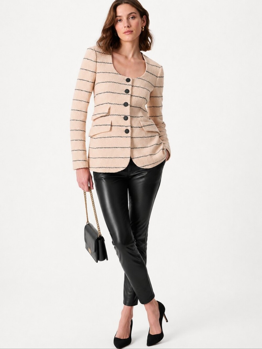 Rag & bone Roslyn Cream Tweed Blazer Size 4